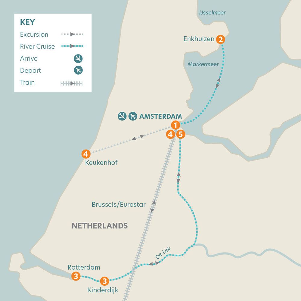 Amsterdam Kinderdijk And The Dutch Bulbfields River Cruise For Solo